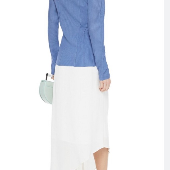 🩵 $990 
Rosetta Getty
Wool Reversed Cable-Strip Sweater- baby blue - Picture 2 of 7